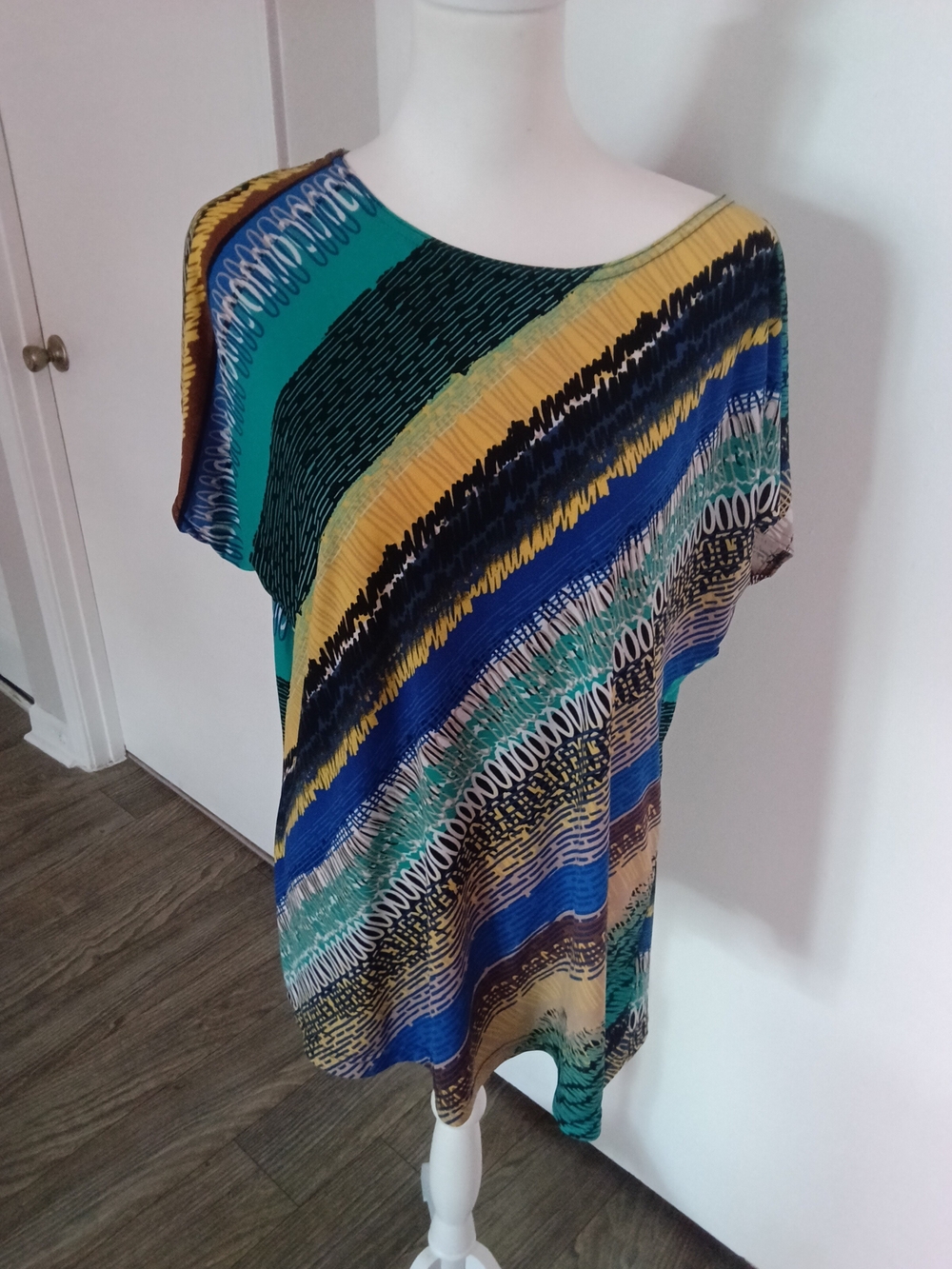 Vibrant Multicolor Stripe Women's Blouse